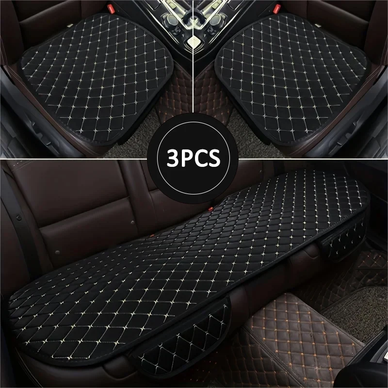 

3Pcs Car Seat Cover Universal Car Seat Cushion Breathable Comfort Premium Car Seat Protector Pad Car Interior Accessories