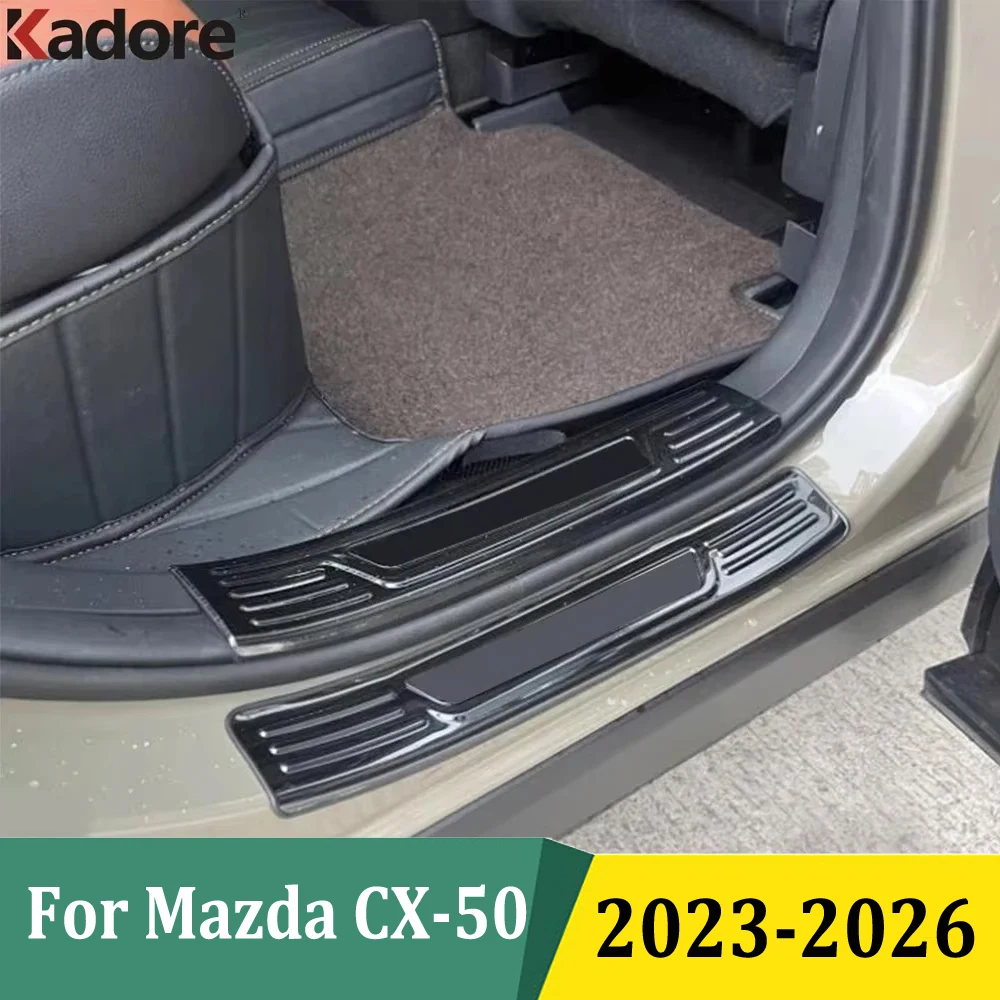 

For Mazda CX-50 CX50 2023 2024 2025 2026 Side Door Sill Scuff Plates Doors Sills Protectors Thresholds Car Sticker Assessoires
