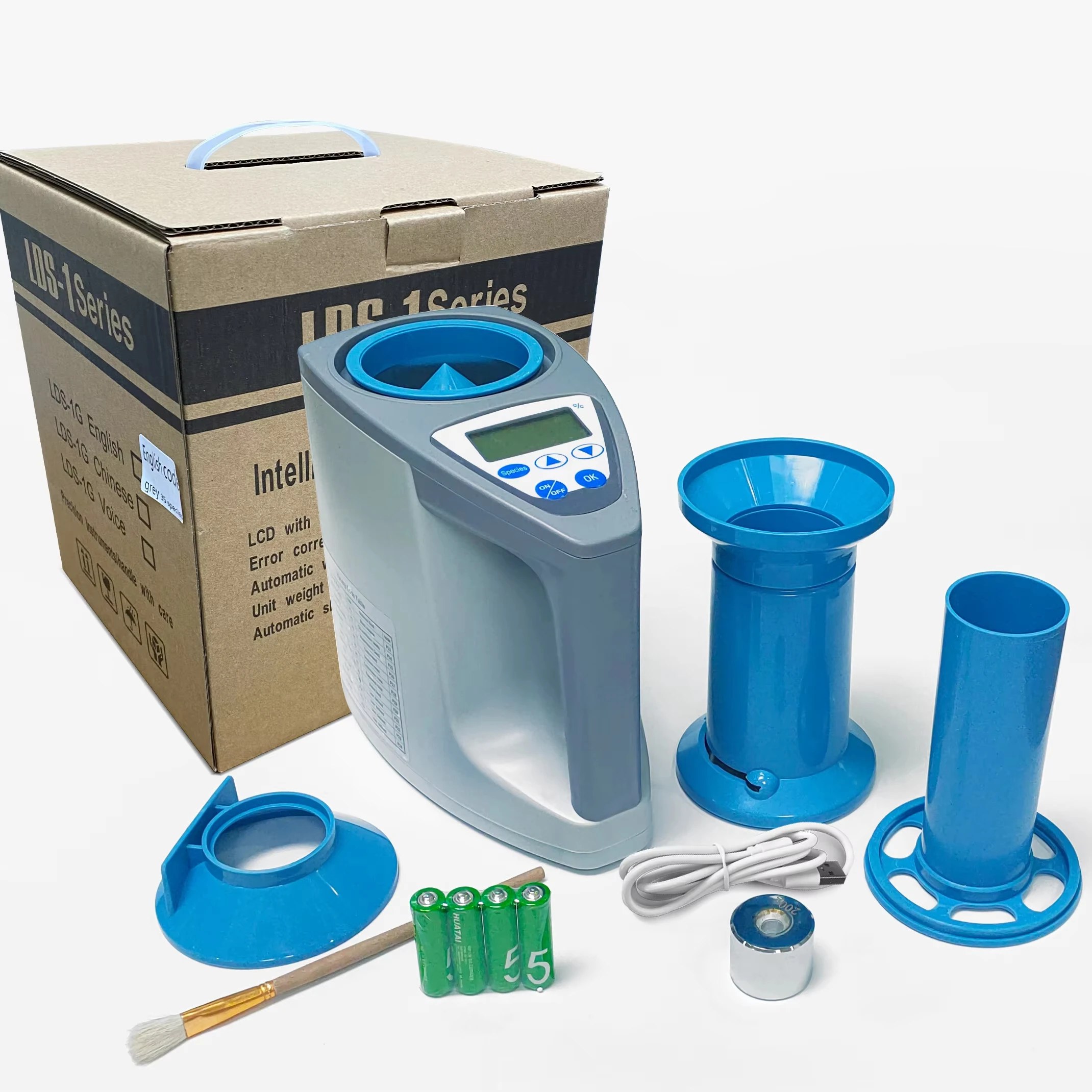 M.24Kinds New Cup-shaped Digital Grain Rice Corn  Paddy Peas Bean Moisture Meter High Brightness Backlight LCD Material Portable
