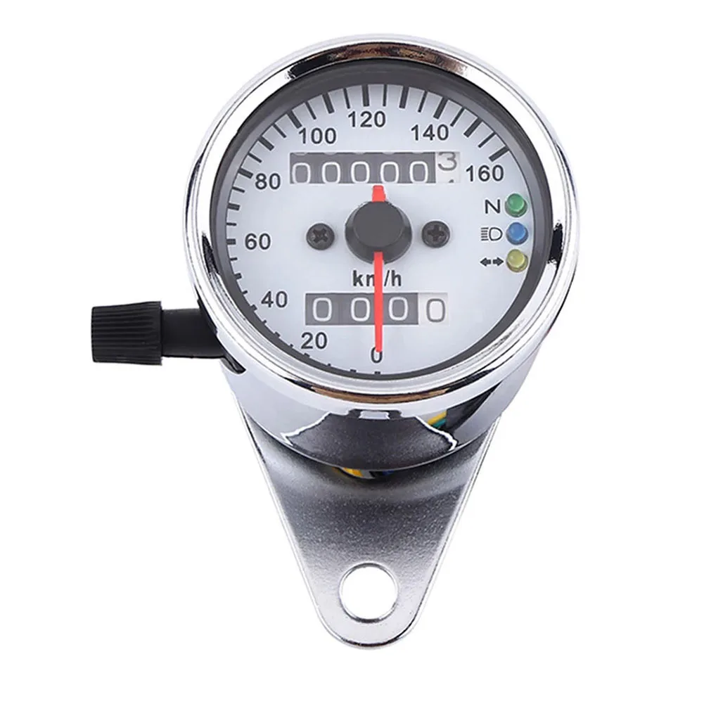 Digital Motorcycle Odometer Speedometer Gauge with KM/H Display for Most Motorcycles DC 12V Compatible LED Signal Indicators