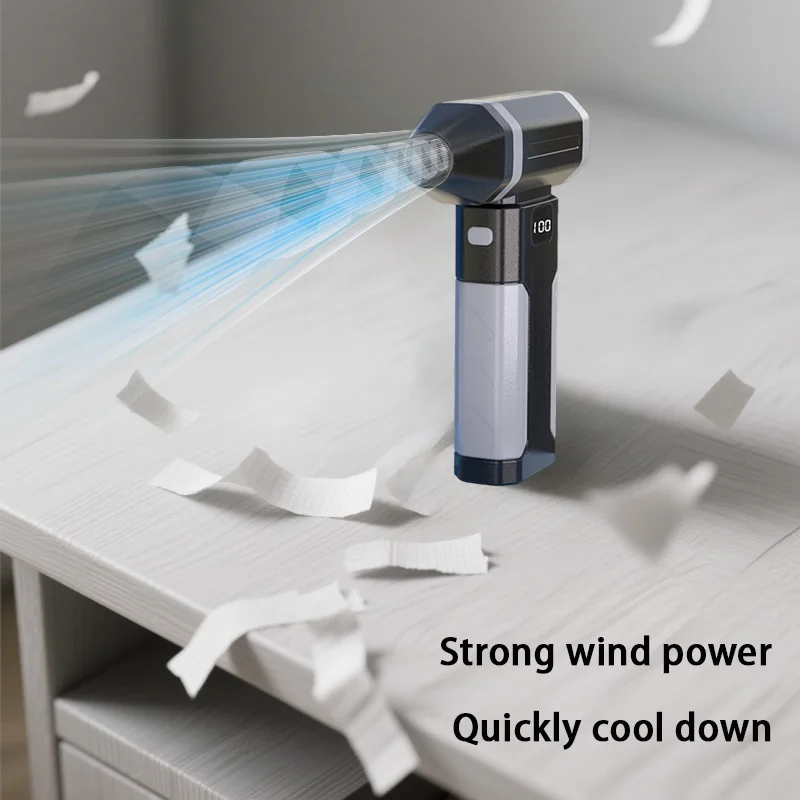 

2025 Новый Violent Turbo Fan Мощный ручной вентилятор Высокоскоростной вентилятор USB Перезаряжаемый портативный уличный вентилятор Летние предметы первой необходимости