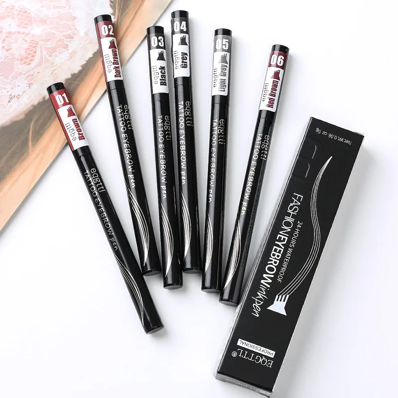 6Colors Natural Eyebrow Pen Waterproofeye Brow Tint Makeup Eyebrow Pencil  Female Makeup Eye Cosmetic Beauty Makeup Cosmetics