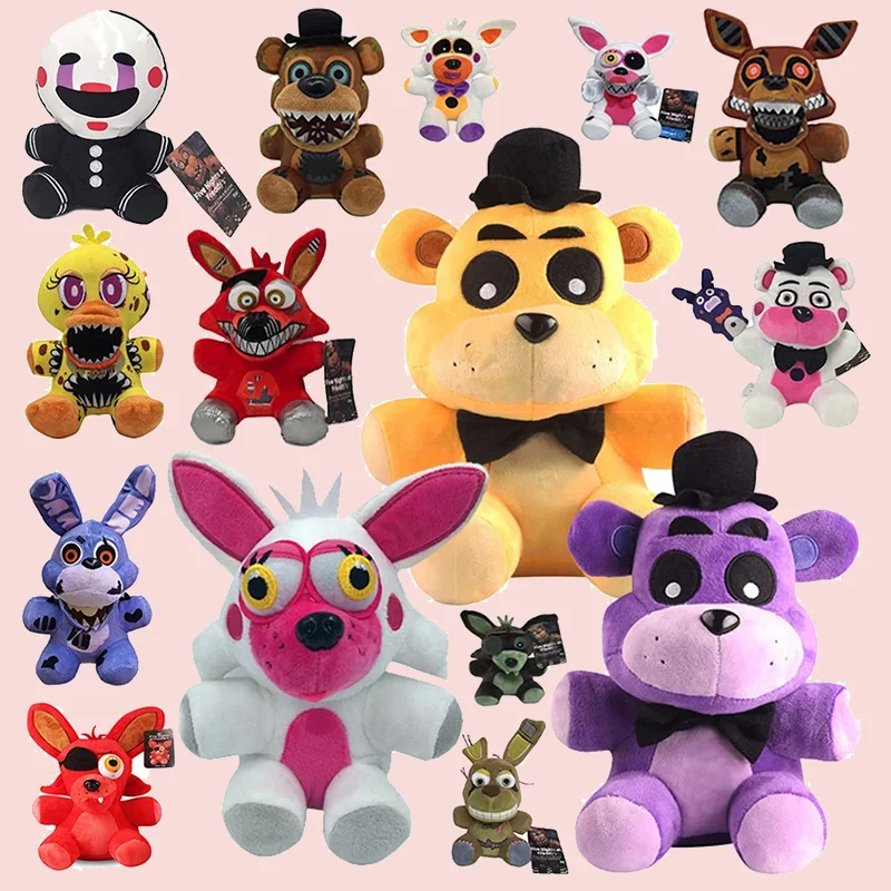 

New FNAF18cm Kawaii Anime Plush Toy Cartoon Freddy Fazbear Plush Doll Bear Sly Bunny Animal Plush Toys Christmas gifts