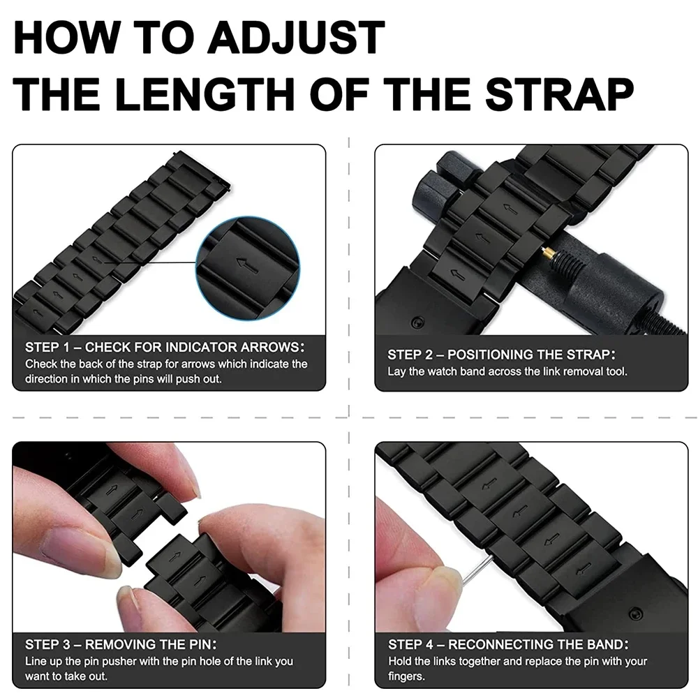 Cinturino in acciaio inossidabile per Huawei Band 10 Accessori per bracciale business per Huawei Band 8 9 Cinturino in metallo sostituibile Correa