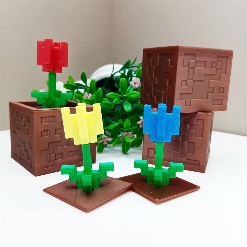 New Creative Design 3D Printed Creative Tulip Desktop Ornament 3d Printed  plant Home Office Craft Printed Christmas Gifts