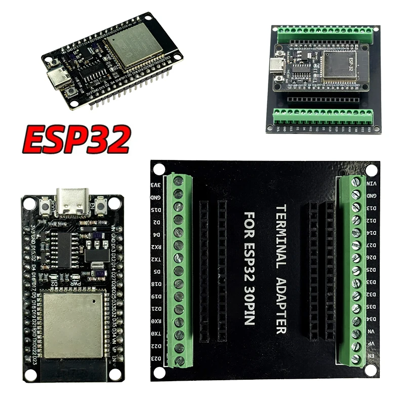 ESP32 Development Board CH340C WiFi+Bluetooth ESP-CH340C-32 Breakout Board Ultra-Low Power Dual Core ESP32 Expansion Board 30pin