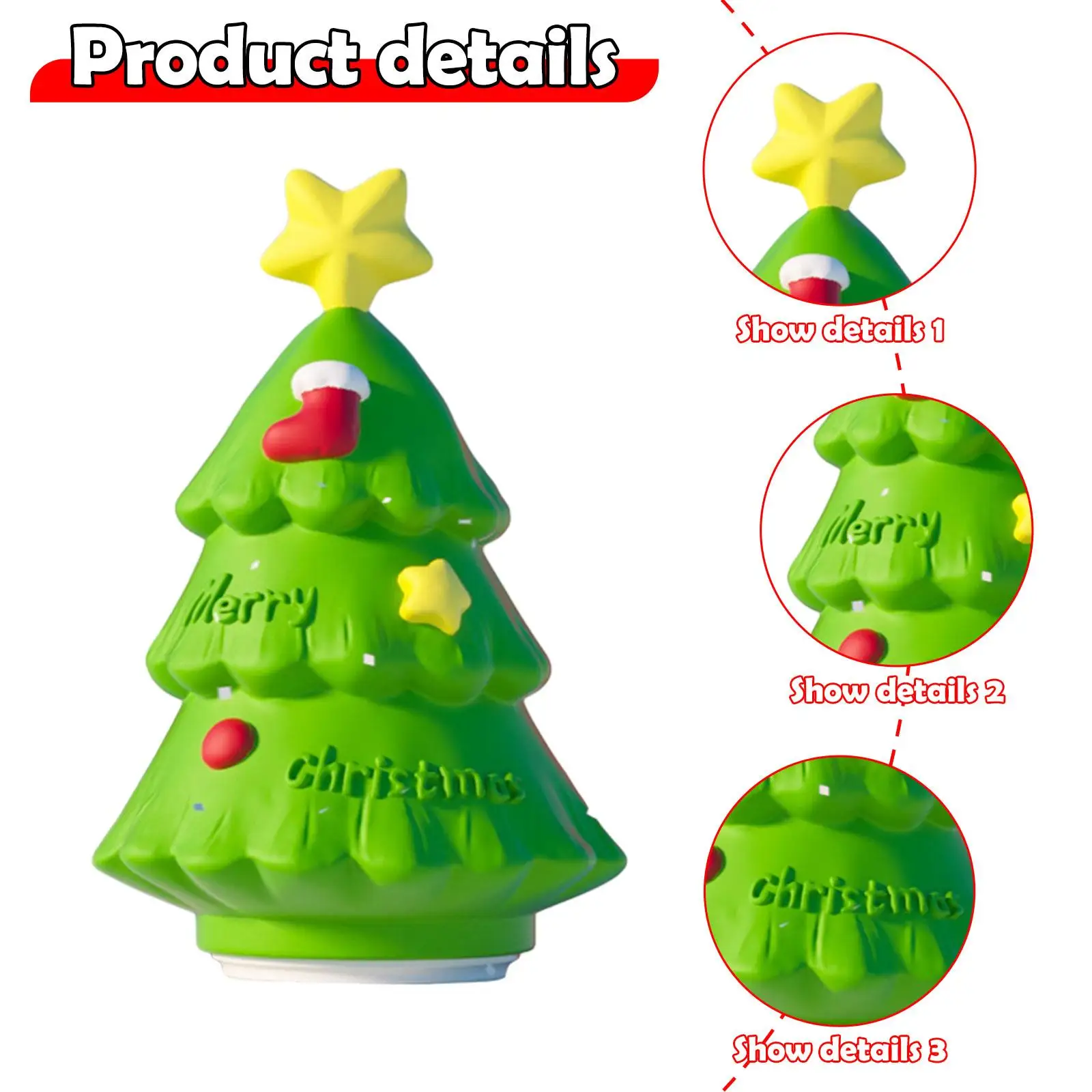 Christmas Tree Night Light for Kids Table Lamp Nursery Light Touch Lamp for