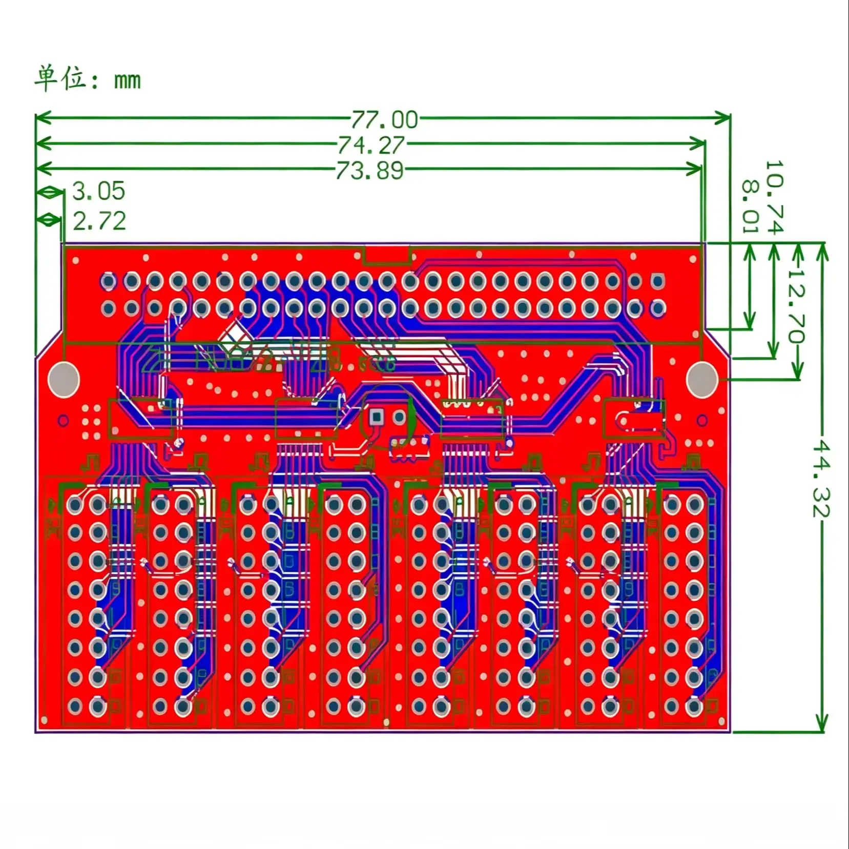 LED Display Adapter Board Hub12-128 50P Hub12 Interface for Single Double Color Screen Control Card Expansion Electronics