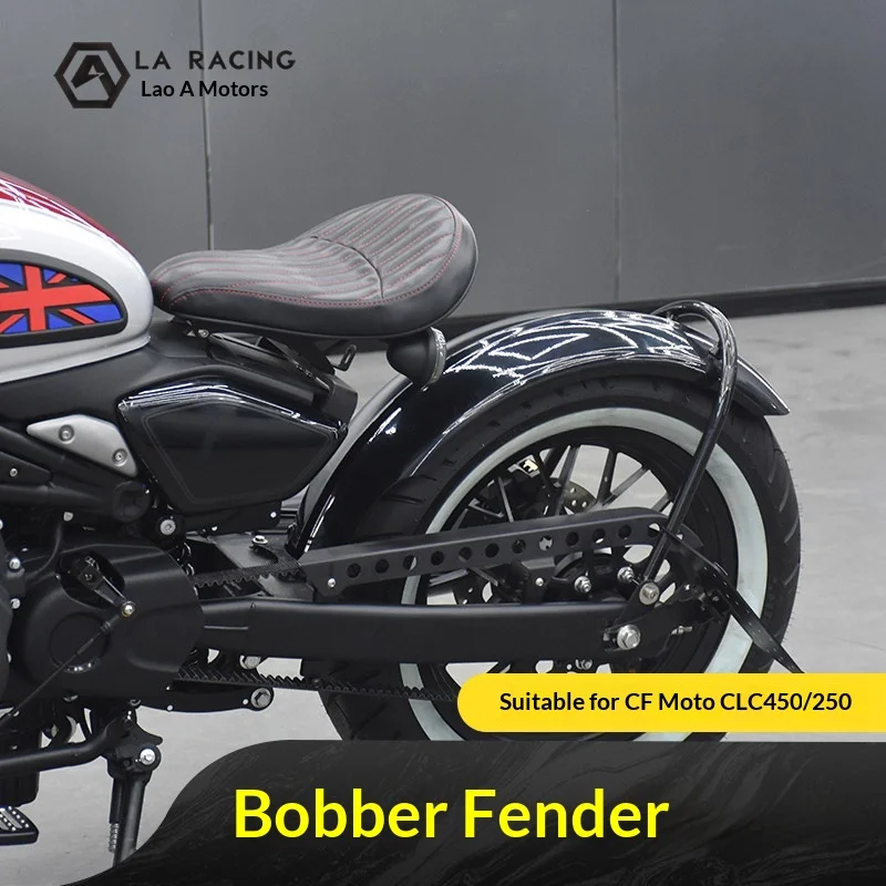 【Premium】For CFMOTO 250/450CLC modified rear fenders, extended front mud stainless steel rear rack, and side license plate fra