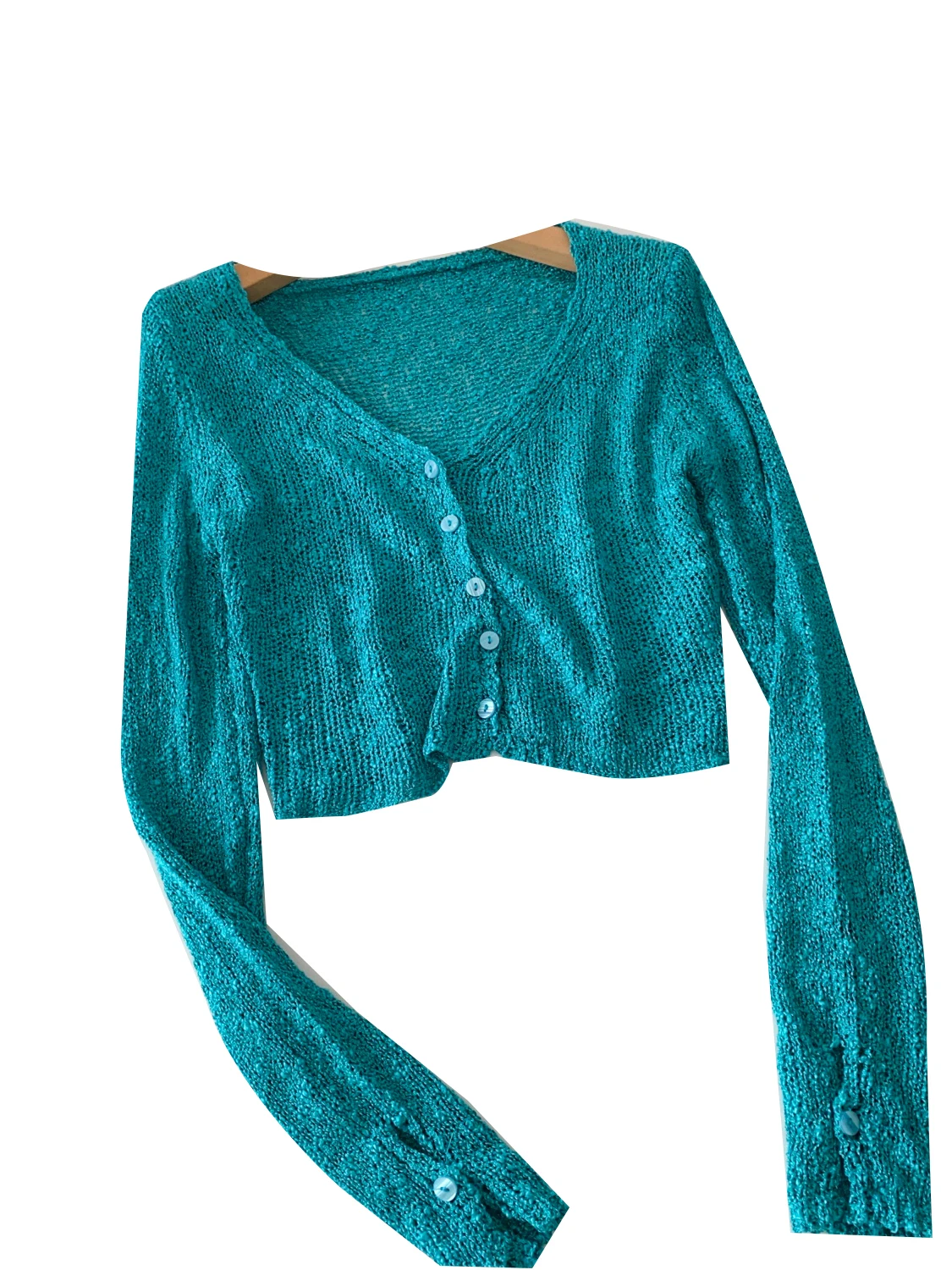 Koreaanse Sle Anti-Aging Lange Sve Wrap Dames ort V-Ne Gebreide Jaet Herfst Zachte Wind Personali Casual Pendelen Sle