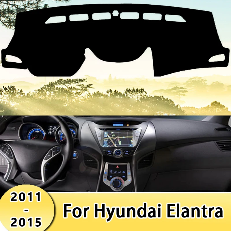 

Car Dashboard Cover Sun Shade Mats Avoid Light Pads Instrument Panel Protective Carpets For Hyundai Elantra 2011-2015 2012 2013