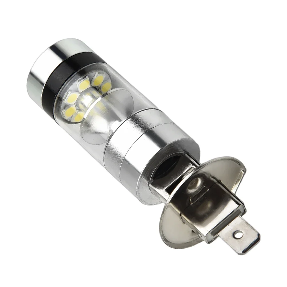 

2 Pcs H1 DC 9V-30V 100W Car White 20 LEDs Projector Fog Driving Light 6000K Car Front LED Headlight Light Bulbs