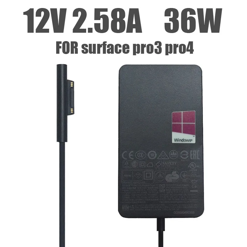 

12V 2.58A 36W battery charger for Microsoft Surface Pro 3 Pro 4 core i5 i7 1631 1724 1625