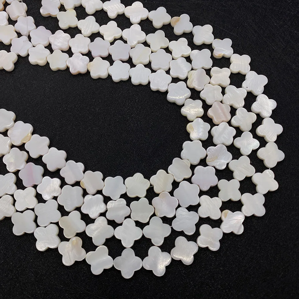 Natural Freshwater Shell Beads Flower Shape Shell Mother Of Pearl Loose Spacer Beads For Jewelry Making DIY Bracelet Necklace