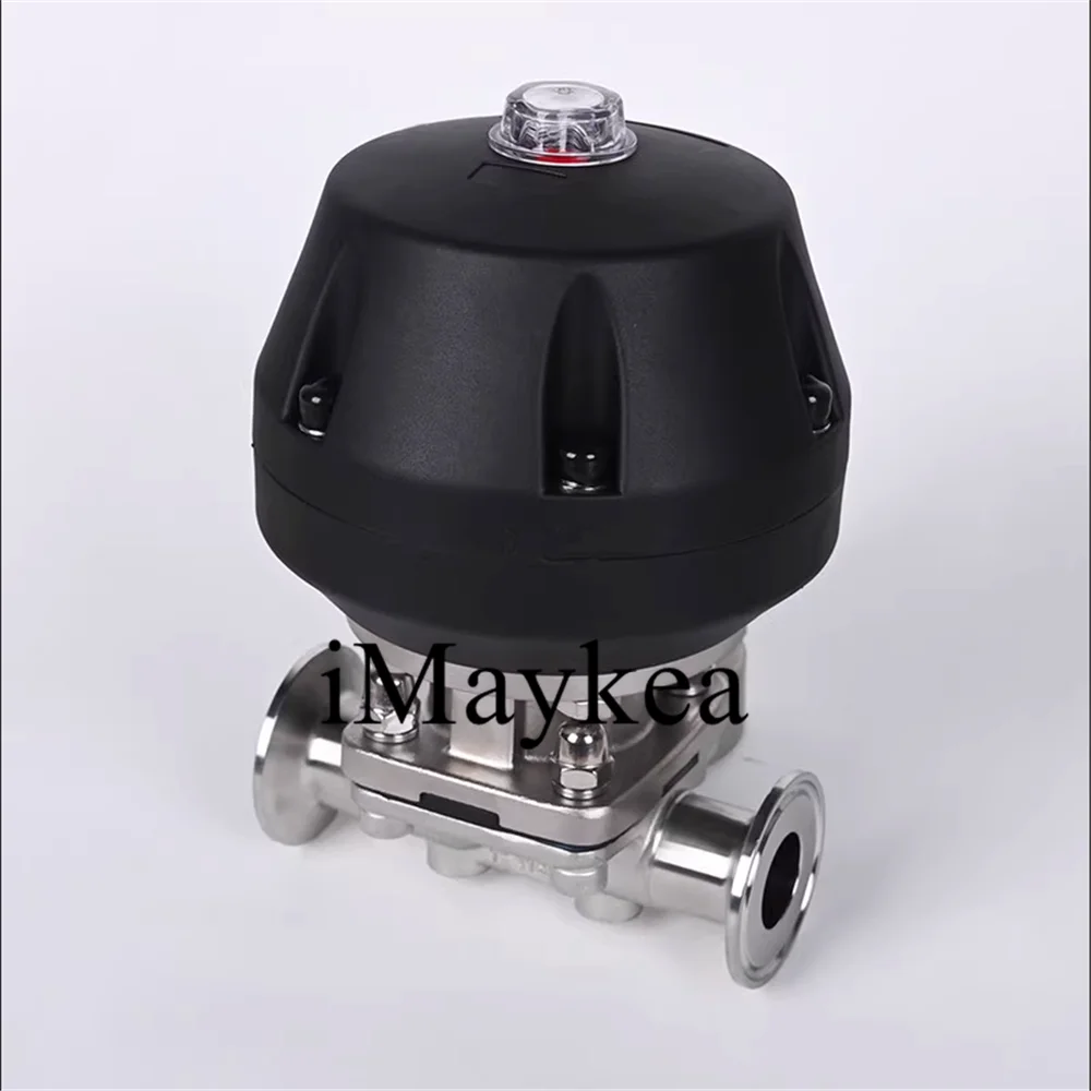 DN15 DN20 DN32 Clamp OD 50.5mm Stainless Steel 316 Mushroom Head Pneumatic Diaphragm Valve