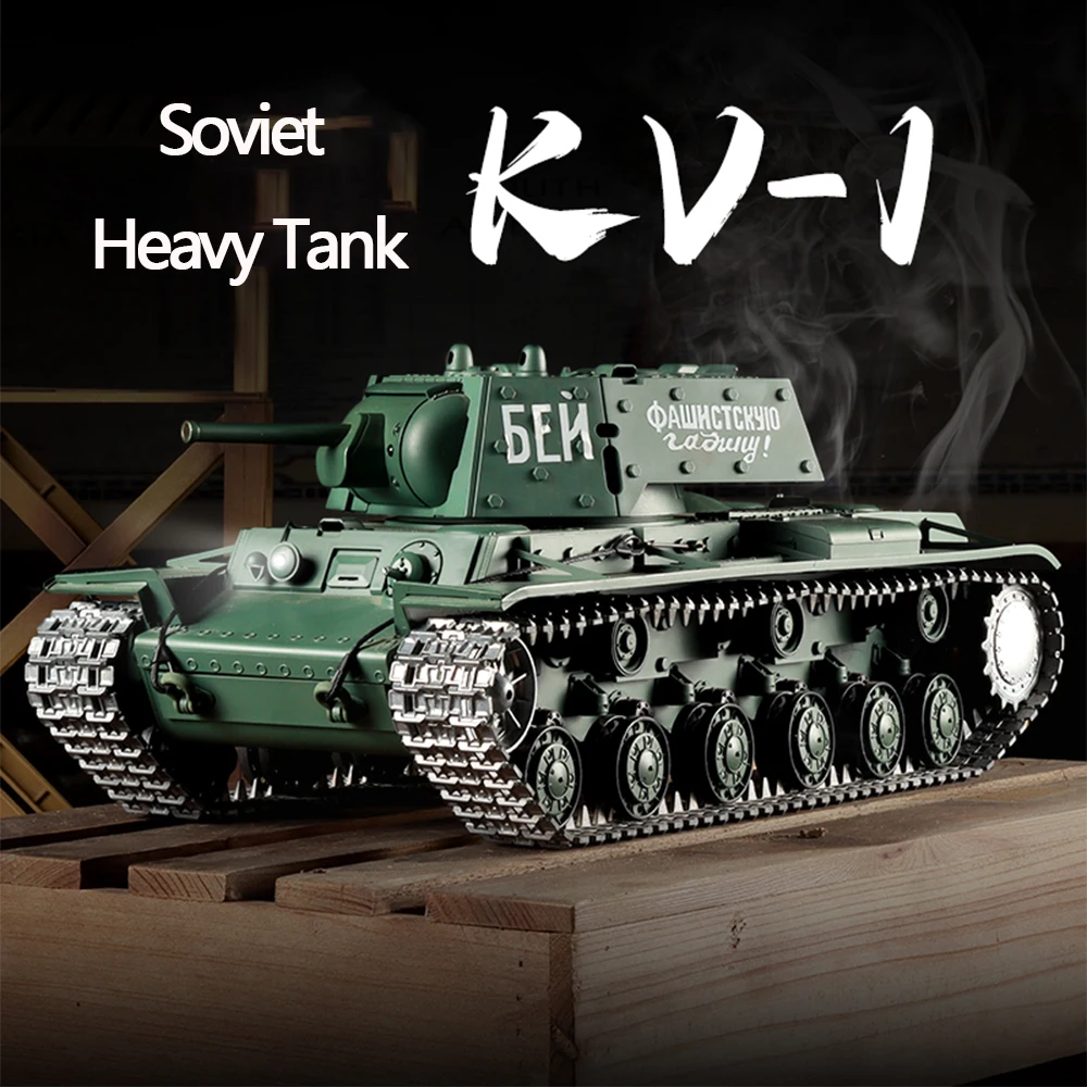 Henglong 1/16 zdalnie sterowany czołg radziecki KV-1s metalowy tor, który można prać w wersji 7.0 Model wojskowy zabawki dla chłopca