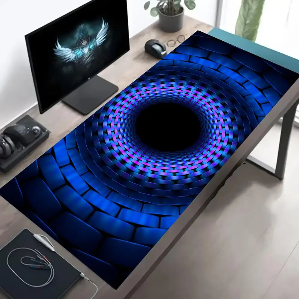 cool Blue brick design Mouse Pad Gaming Nootbook Game Rug Large Non-slip Seamed Edge Laptop Tablet Extended Pads Mat Mini PC Mou