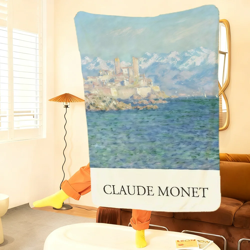 C-Claude Art M-Monet Blanket Throw Super Cosy Plush Living Room Sofa Couch Childish Birthday Gifts