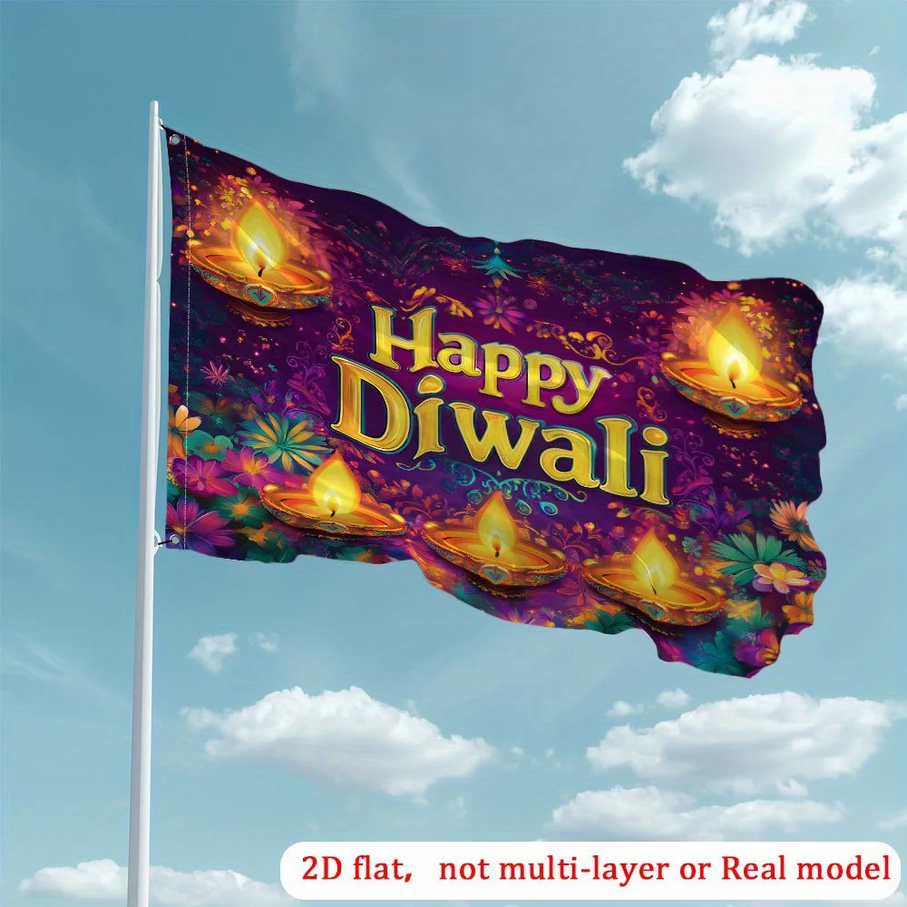Diwali Garden Flag Deck Flag Sailboat Flag Yard Flags Perfect Gift for Welcome Sign All Seasons Easy To Install Flagpole