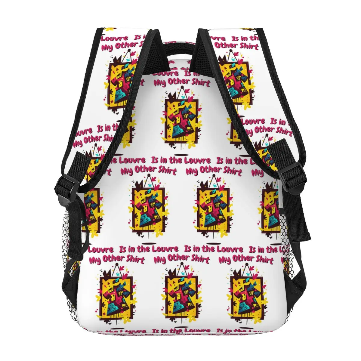 قميص My Other Is In The Louvre حقيبة ظهر رائجة البيع Daypack سعة كبيرة للأولاد والبنات حقيبة كتب مدرسية حقائب كتف للرجال والنساء