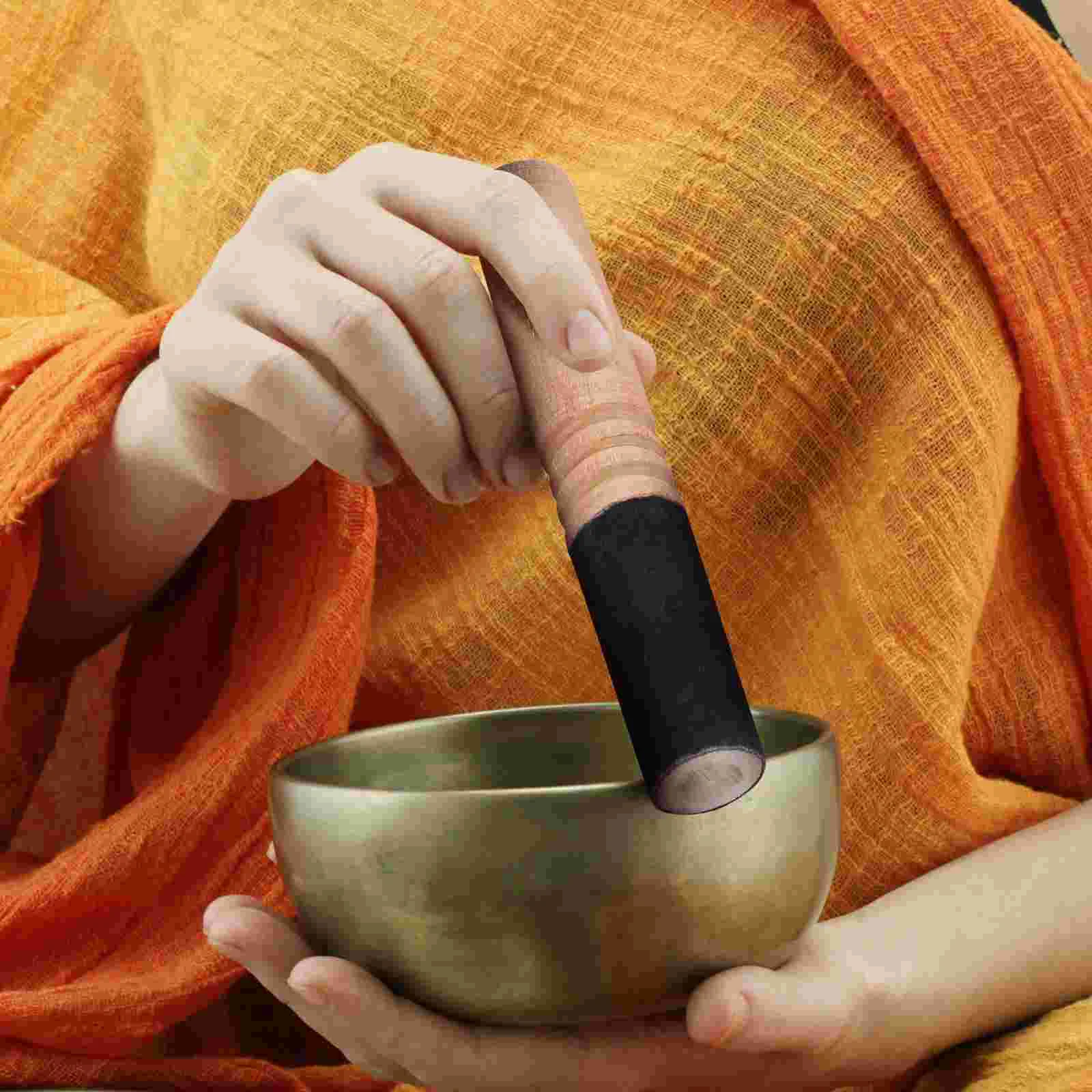 Singing Bowl Stick Buddha Sound Accessory Yoga Supplies Knocking Rods Mallet Gong Wooden Hand-made