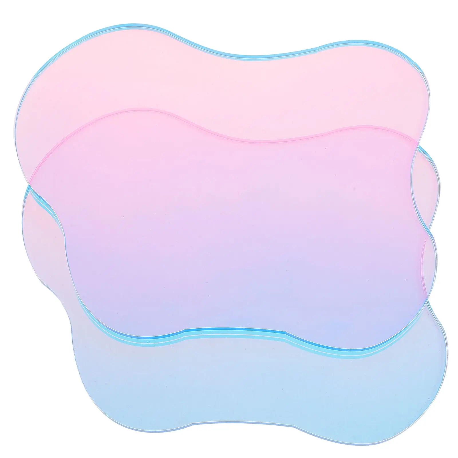 

2 Pcs Acrylic Decorative Plate Coasters Irregular Shape Protective Pad for Home Party Photography Prop Storage Dish Table