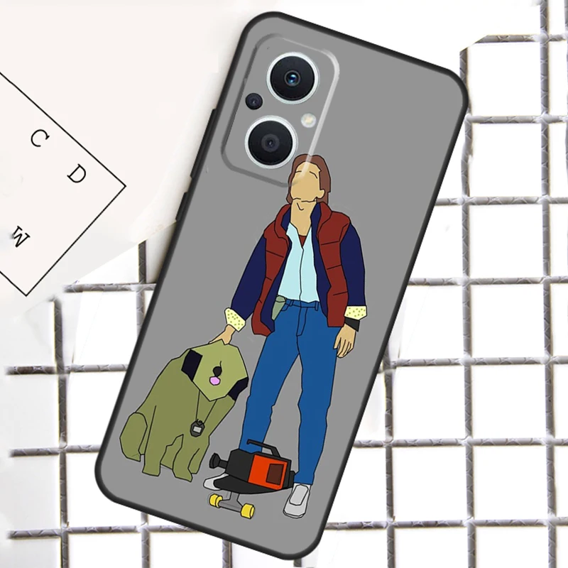 오포 리노 13 14 12 11 10 프로 11F 12F 13F 14F 7 8 라이트 8T 오포 파인드 X5 X6 X8 프로 케이스 백 투 더 퓨처