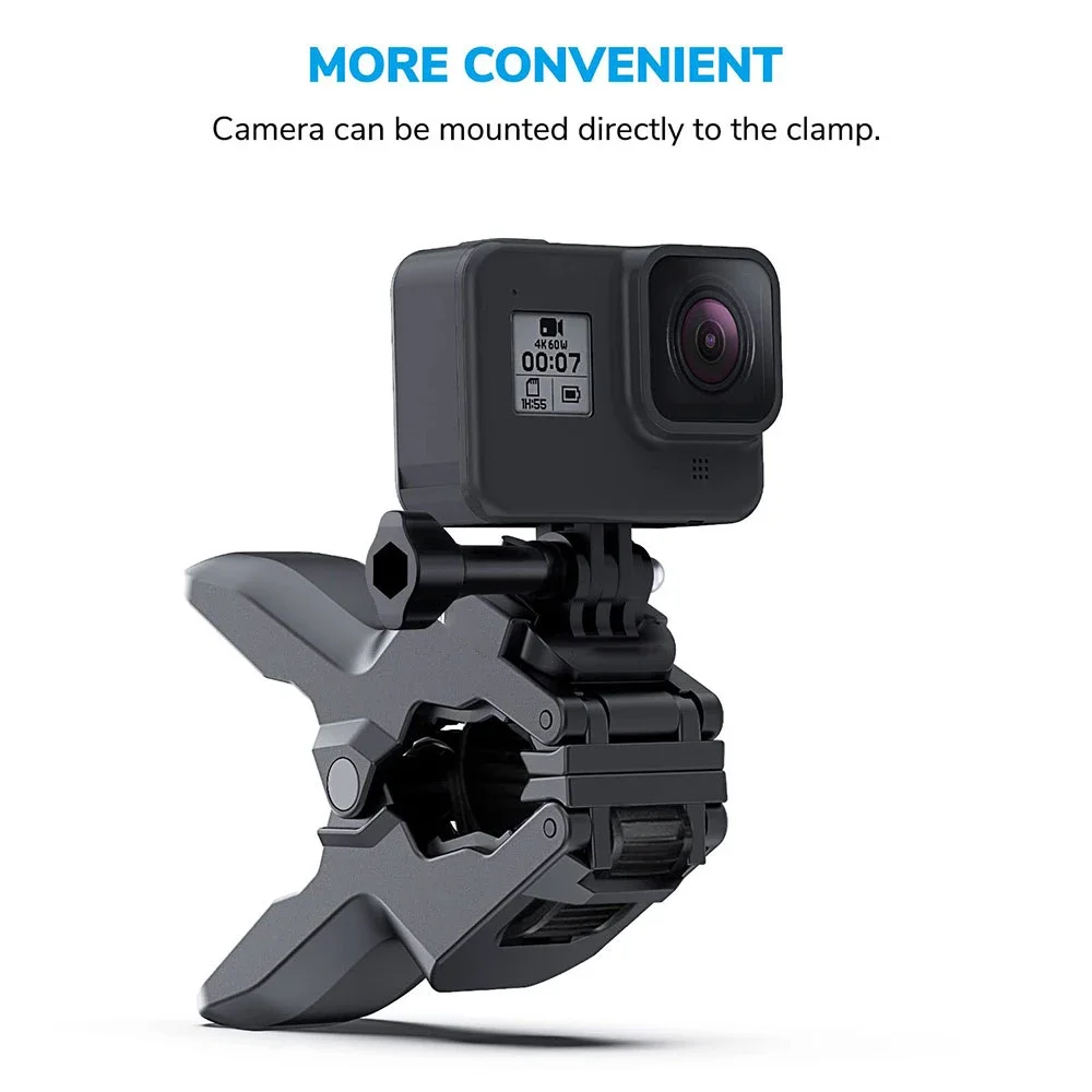 Action Camera Support Flex Clamp Tripod for GoPro Hero 12 11 10 9 8 SJCAM Insta360 Accessories Gooseneck Jaws