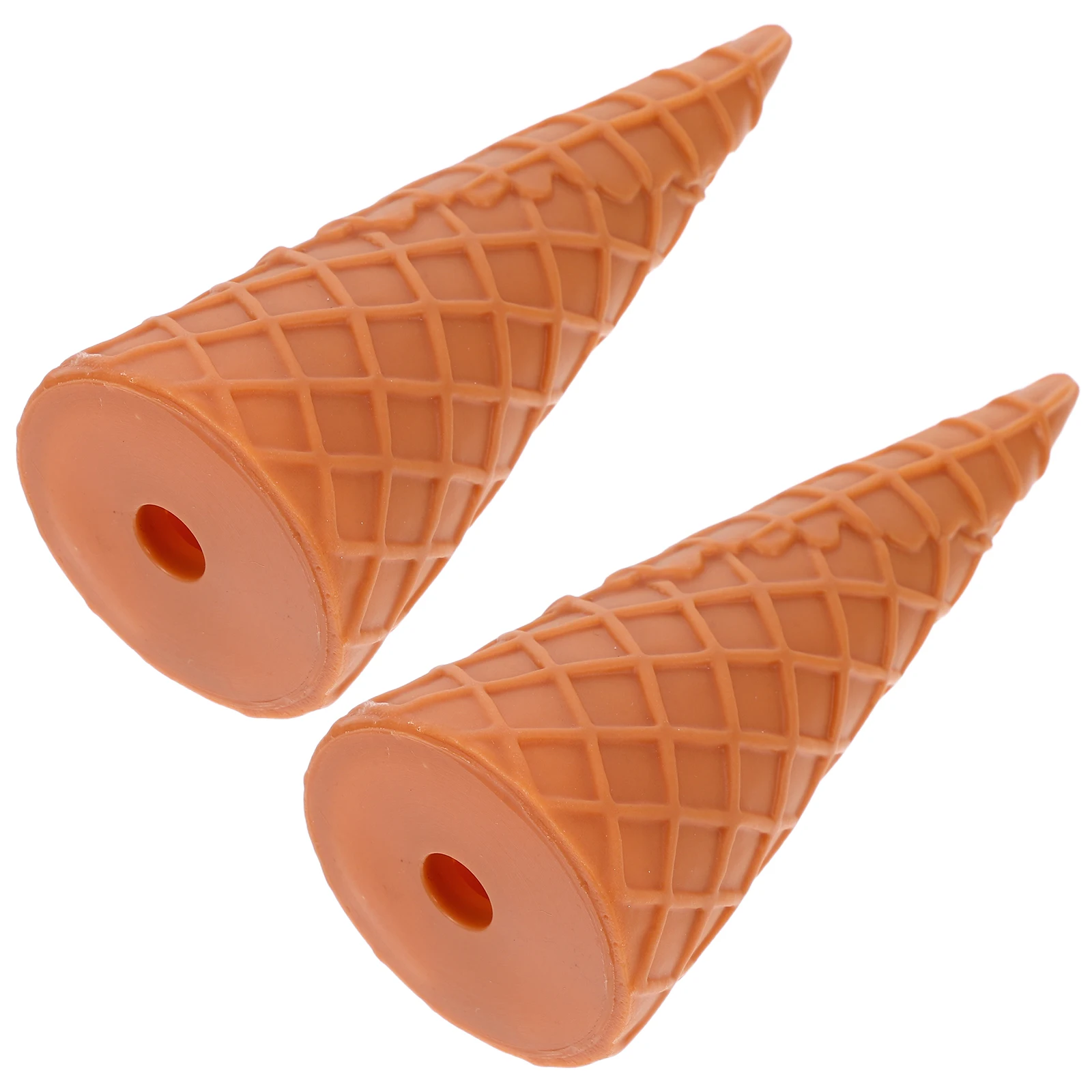 

2pc Sweet Molds Simulation Food Dessert Fake Ice Waffle Cone Prop Cream Toy Waffle Cone Prop Pretend Play Accessories