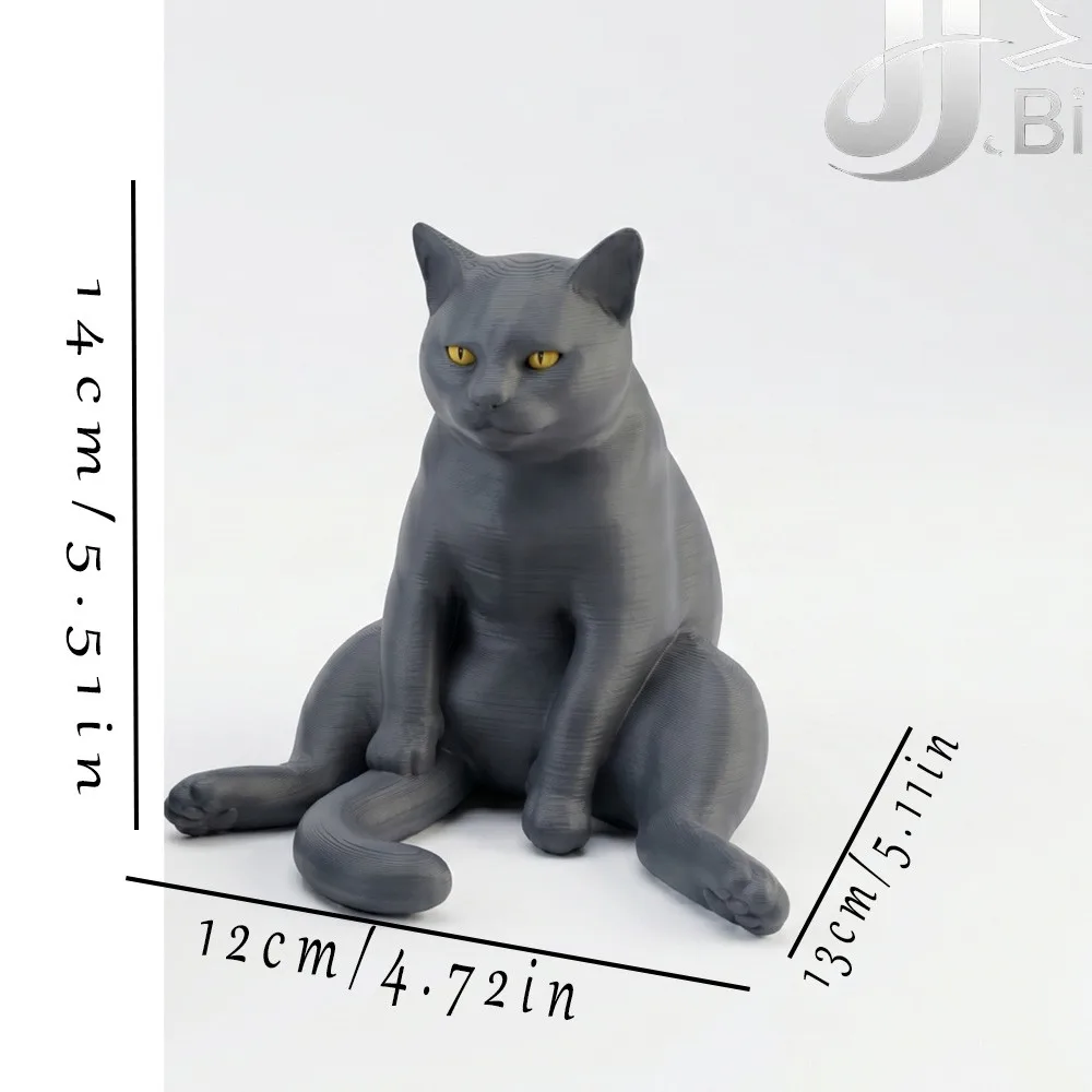1pc lazy funny cat collectible figurines, dual-use phone holder statue, size 5.51in height, 5.11in width, 4.72in length