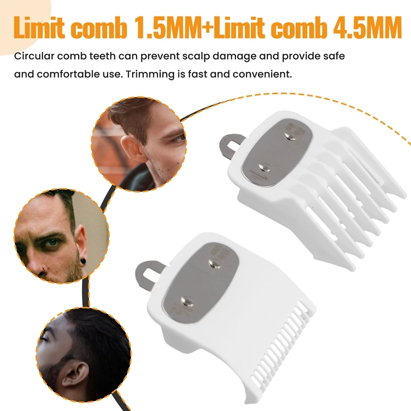 1.5MM/4.5MM Hair Clipper Combs Guide Kit Hair Trimmer Guards Attachments For WAHL Hair Clipper