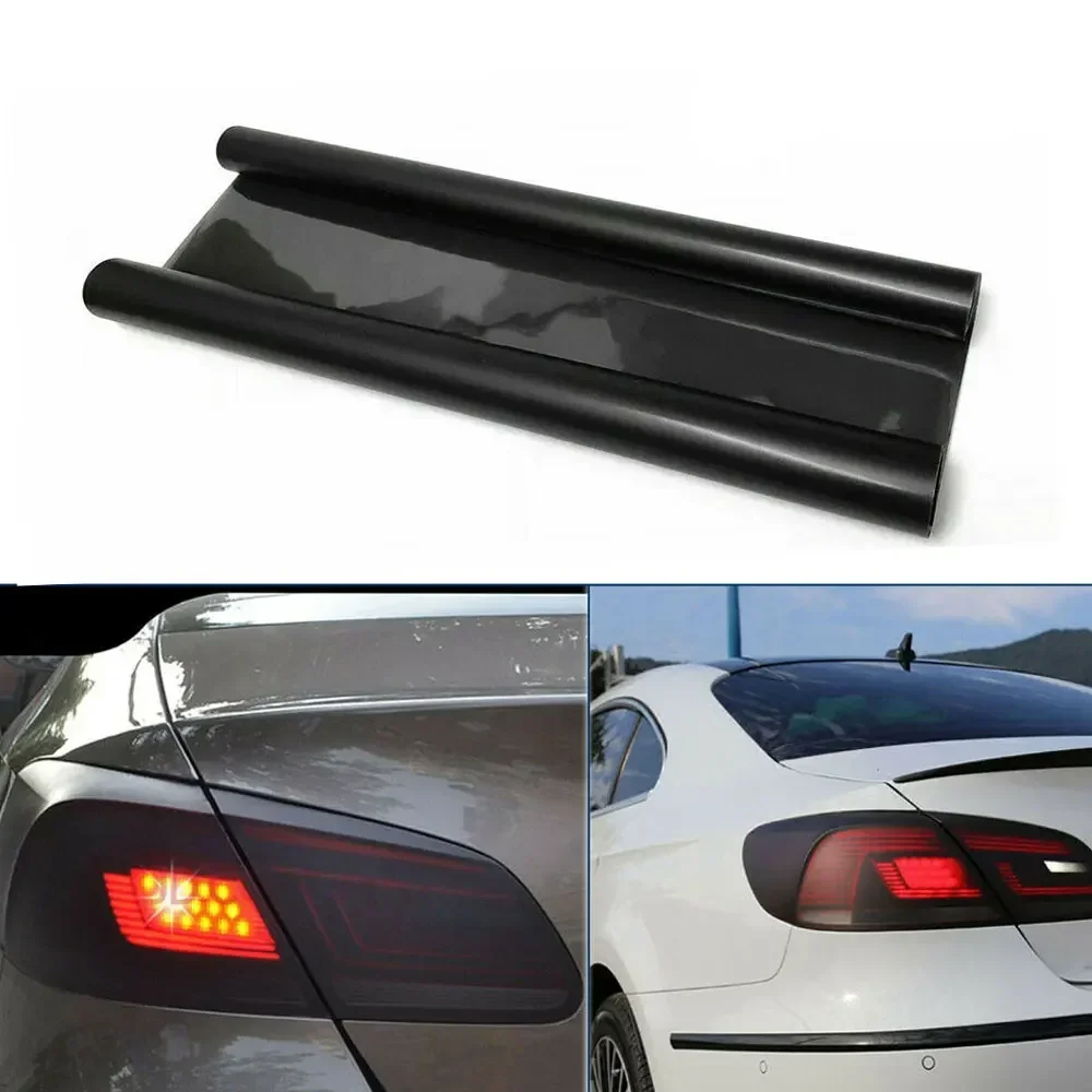 

1pc Universal Vinyl Wrap 12" X 48" Matte Black Tint Headlights Tail Lights Fog-Lights Film Protector Car Decor Accessories