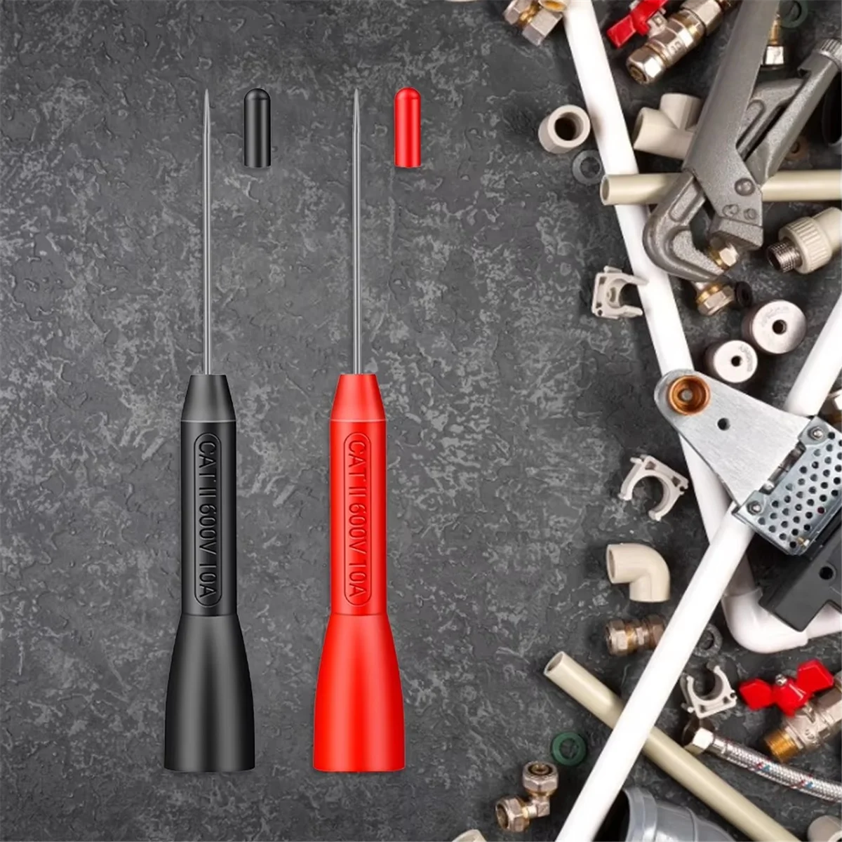 A002 6pcs Insulation Piercing Needles Insulation Piercing Needle Non-Destructive Diagnostic Multimeter Test Probes