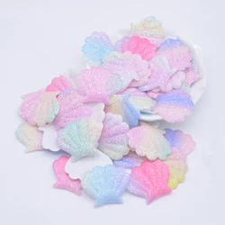 50Pcs Glitter Shell Butterfly Applique for Clothes Hat Sewing Supplies Patches DIY Headwear Bow Accessories Custom Patch