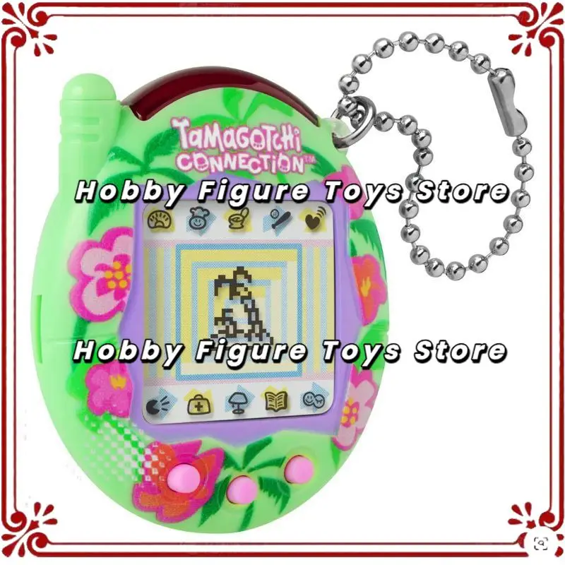 Bandai Original Tamagotchi Video Game Console V3 Communication Tropical Flowers Action Anime Figure Collectible Model Gifts
