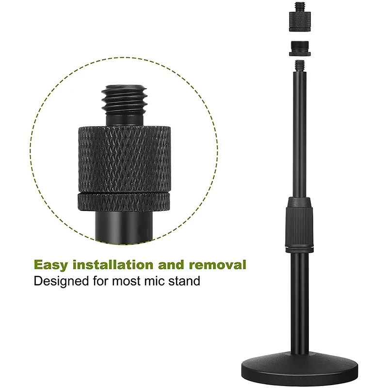 8 Pcs Mic Thread Adapter Set 5/8 Female to 3/8 Male and 3/8 Female to 5/8 Male Screw Adapter Thread for Micr Stand Mount