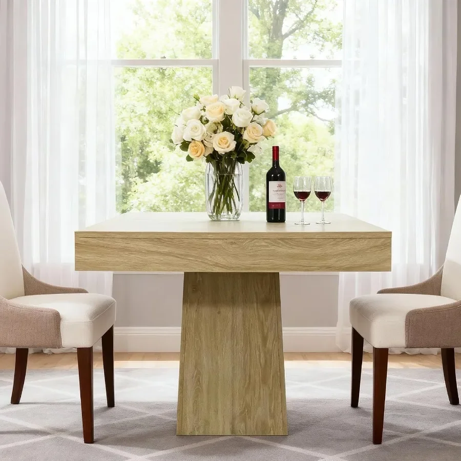 Small Square Dining Eating Table Farmhouse 31.5 Inch for 4 Space‑Friendly