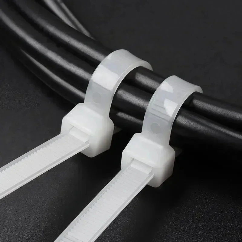 100/1000Pcs Nylon Cable Ties, Self Locking Zip Ties Adjustable Cord Straps Wire Fastening Loops for Home Office & Industrial Use