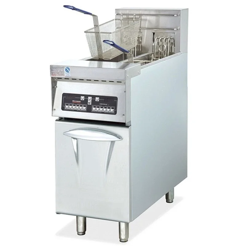 

Deep Frying Pan DF-32 Fully Automatic Electric Fryer with Double Cylinders and Double Sieves Commercial Stainless Steel