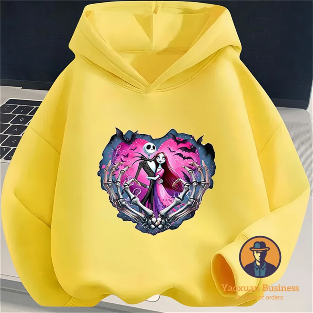 2025 للأولاد والبنات الكابوس قبل عيد الميلاد مبطن بالصوف هوديي شبح طباعة الشتاء يندبروف