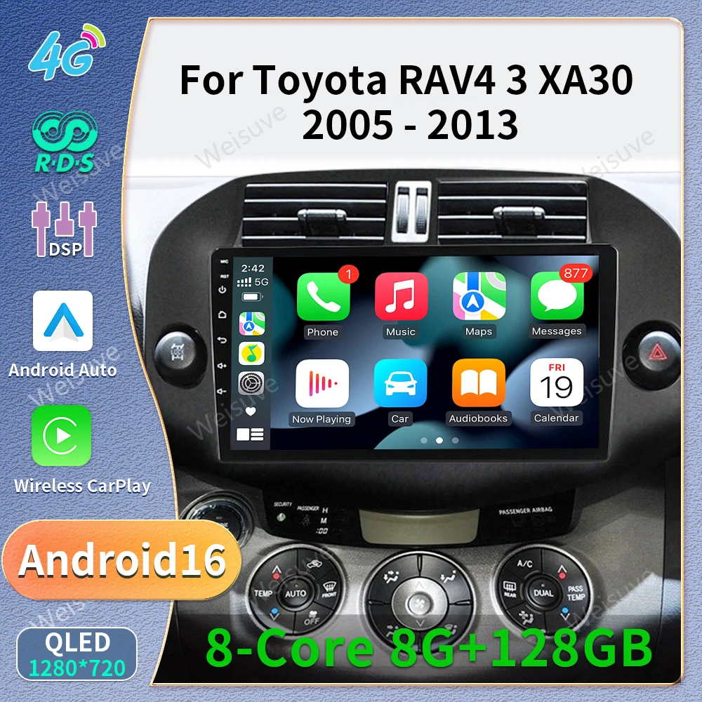 8G128G Wireless Carplay Android 15 Auto Car Radio 9