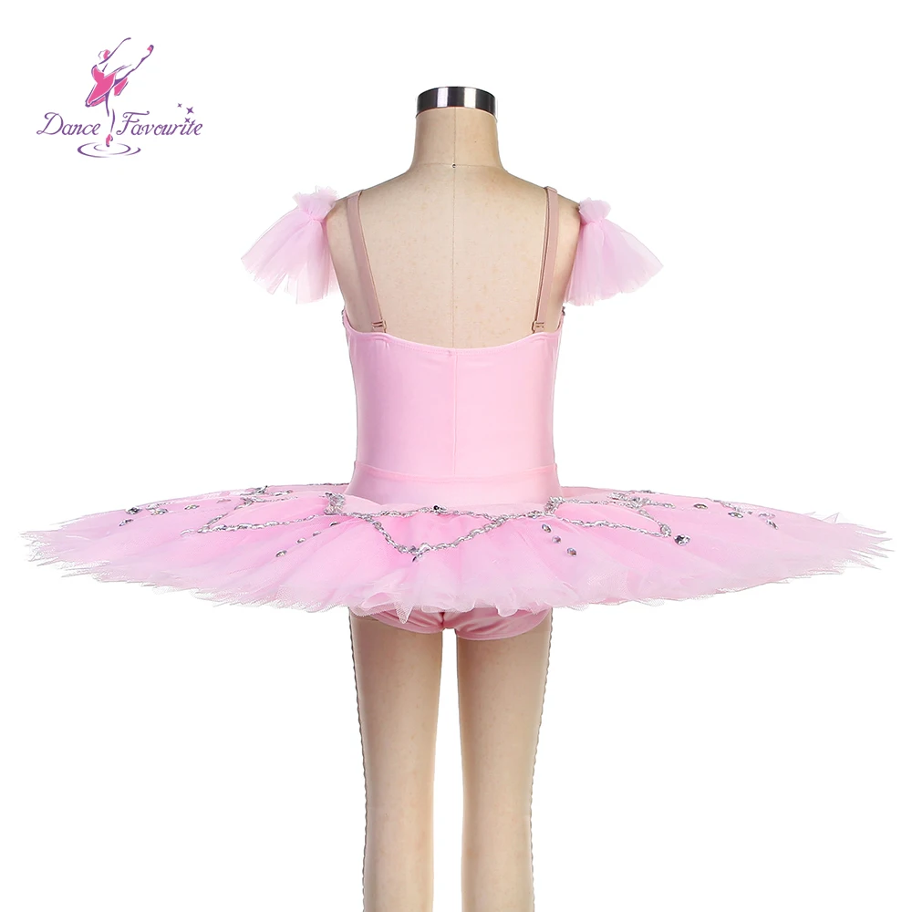 BLL542 Pink New Pre-professional Ballet Tutu Pancake Tutu Girl & Women Stage Performance Ballet Tutu Green Velvet Bodice Tutu