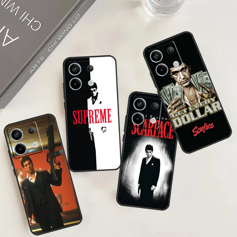 Scarface Al Pacino Movie Case For Xiaomi Redmi Note 13 11 8 9 10 12 Pro 12S 11S 10S 9S Redmi 13C 9C 10C 12C Cover