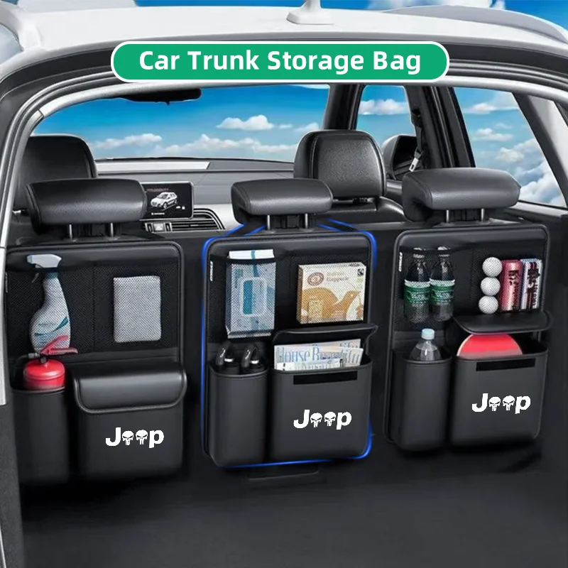 

1 шт., сумка для хранения багажника автомобиля, внедорожник, спинка сиденья, подвесной органайзер, сумка для хранения инструментов для Jeep Renegade Compass Cherokee Grand Commander