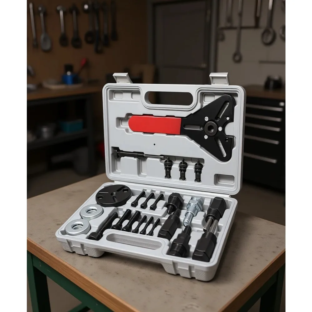 

Набор инструментов для фиксации сцепления компрессора, совместимый с GM, Chevy, Chrysler, Subaru, Volvo.