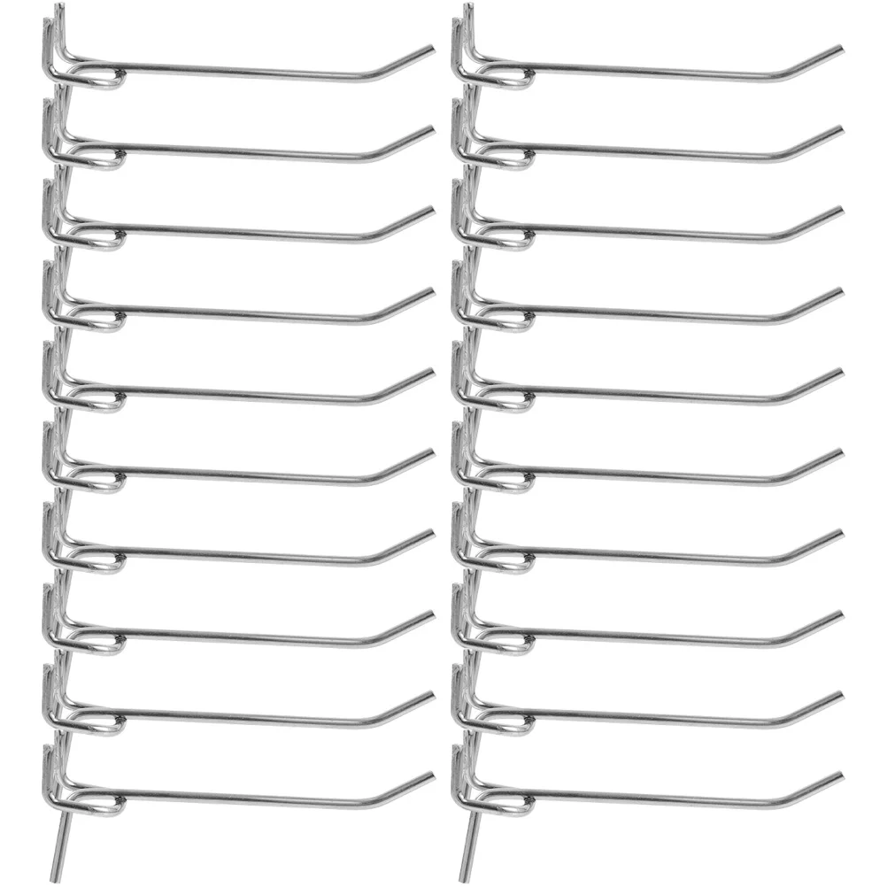 20 Pcs Heavy Duty Hook Nail Board Peg Hooks Sock Pegboard Drill Holder Wall Organizer