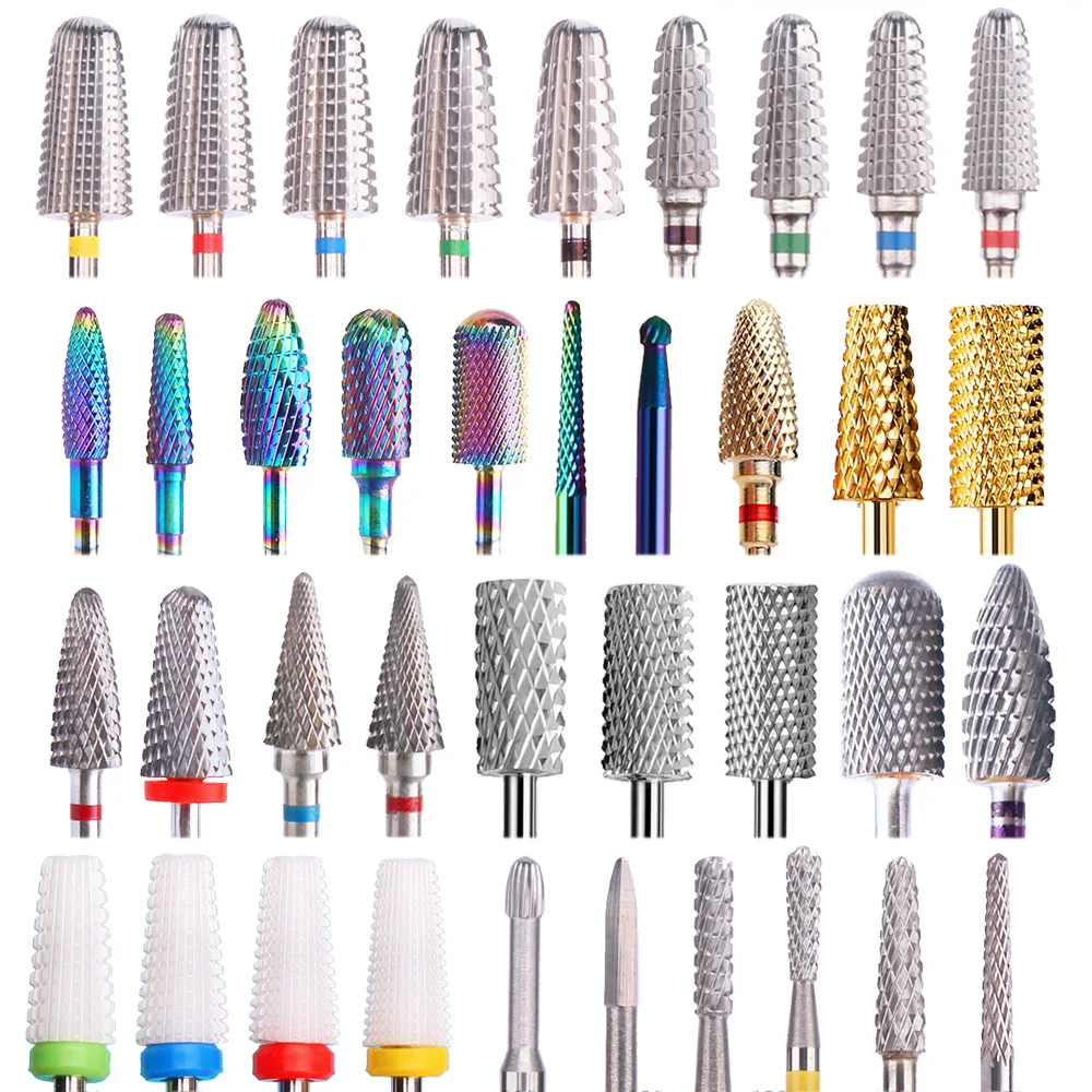 

5 in 1 Nail Drill Bit Tungsten Carbide Ceramic Cuticle Milling Cutter Eletric Manicure Machine Files Equipment Accessories Tool