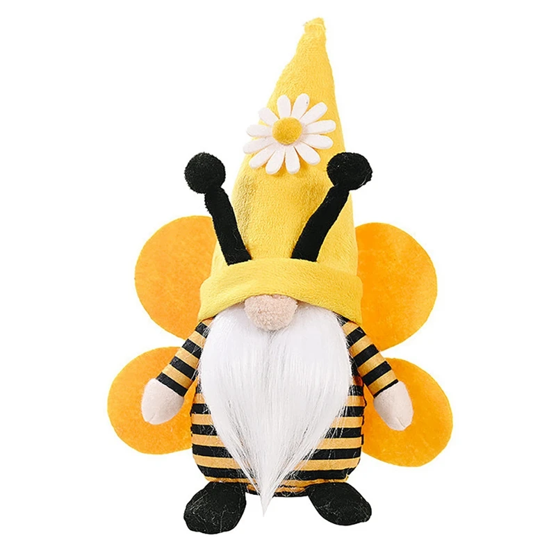 Bumble Bee Striped Gnome Scandinavian Tomte Nisse Swedish Honey Bee Elfs Party & Holiday DIY Decorations, A