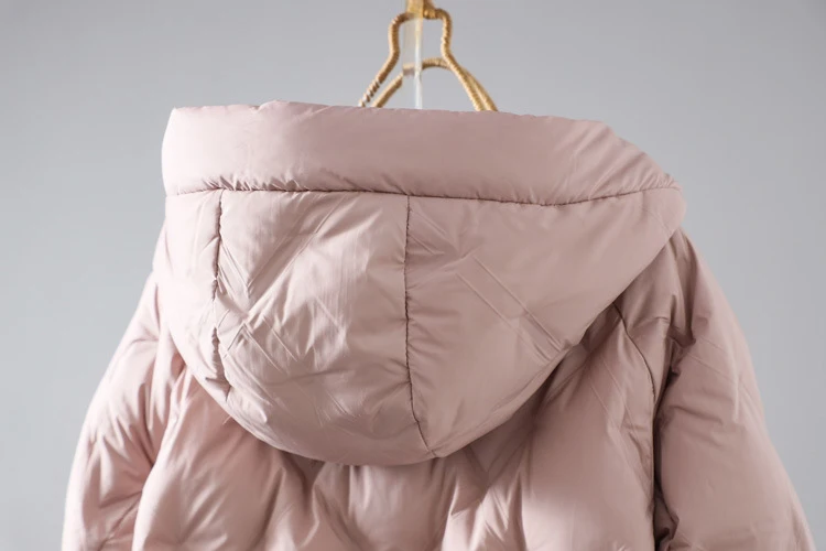 Schinteon Women Light 90% White Duck Down Jacket Casual Loose Autumn Winter Outwear with Hood Korean Style Coat 2026 New