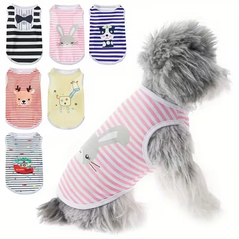 

Cute Summer Pet Dog Cooling Vest Cartoon Soft Clothing Summer Casual Shirts Small Medium Large Dogs Puppy French Bulldog Clothes